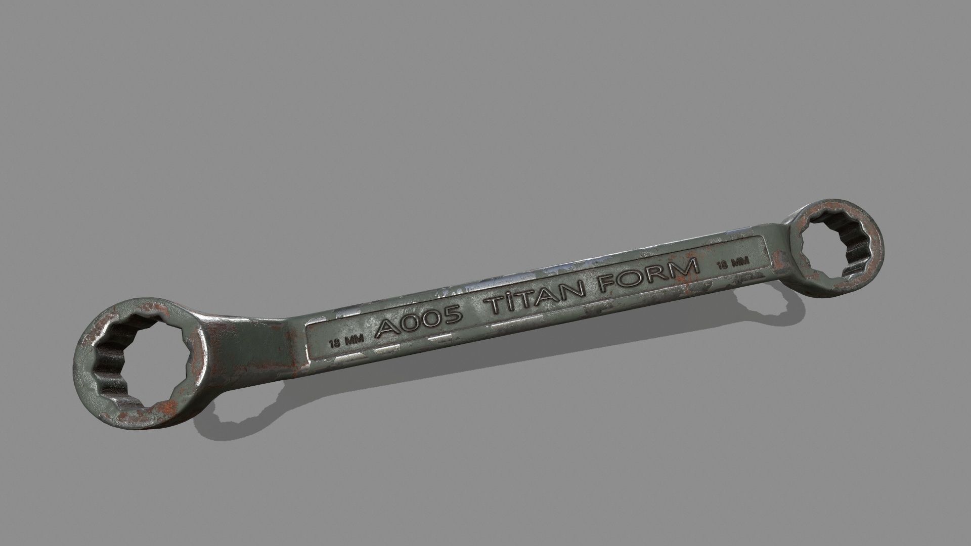 wrench Low-poly 3D model_8