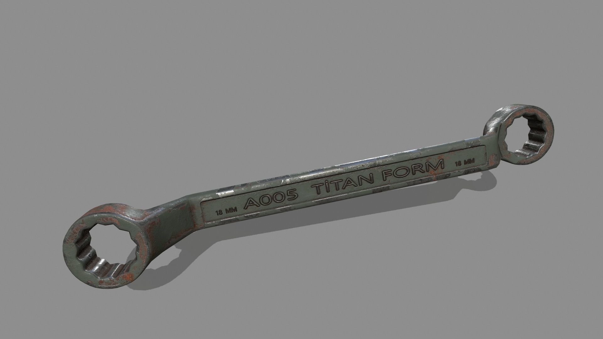 wrench Low-poly 3D model_3
