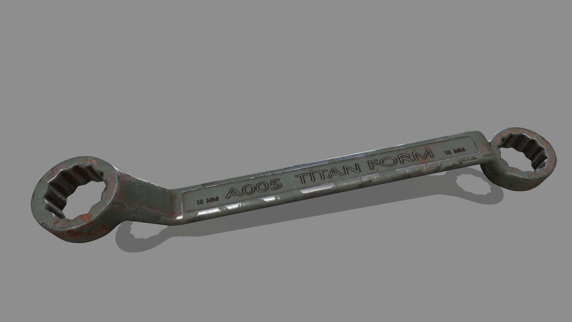 wrench Low-poly 3D model_2