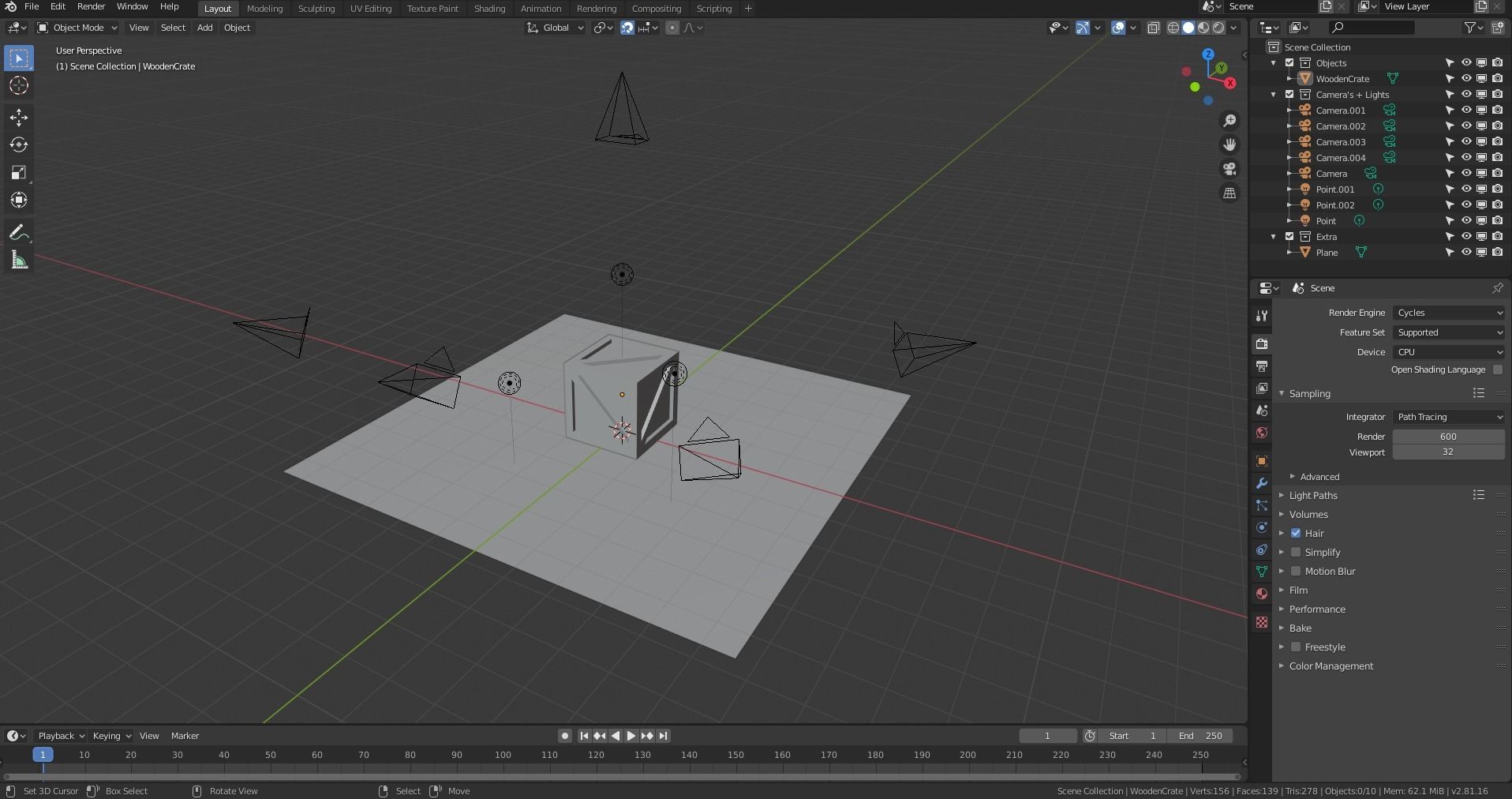 Low Poly Wooden Crate Free low-poly 3D model_13