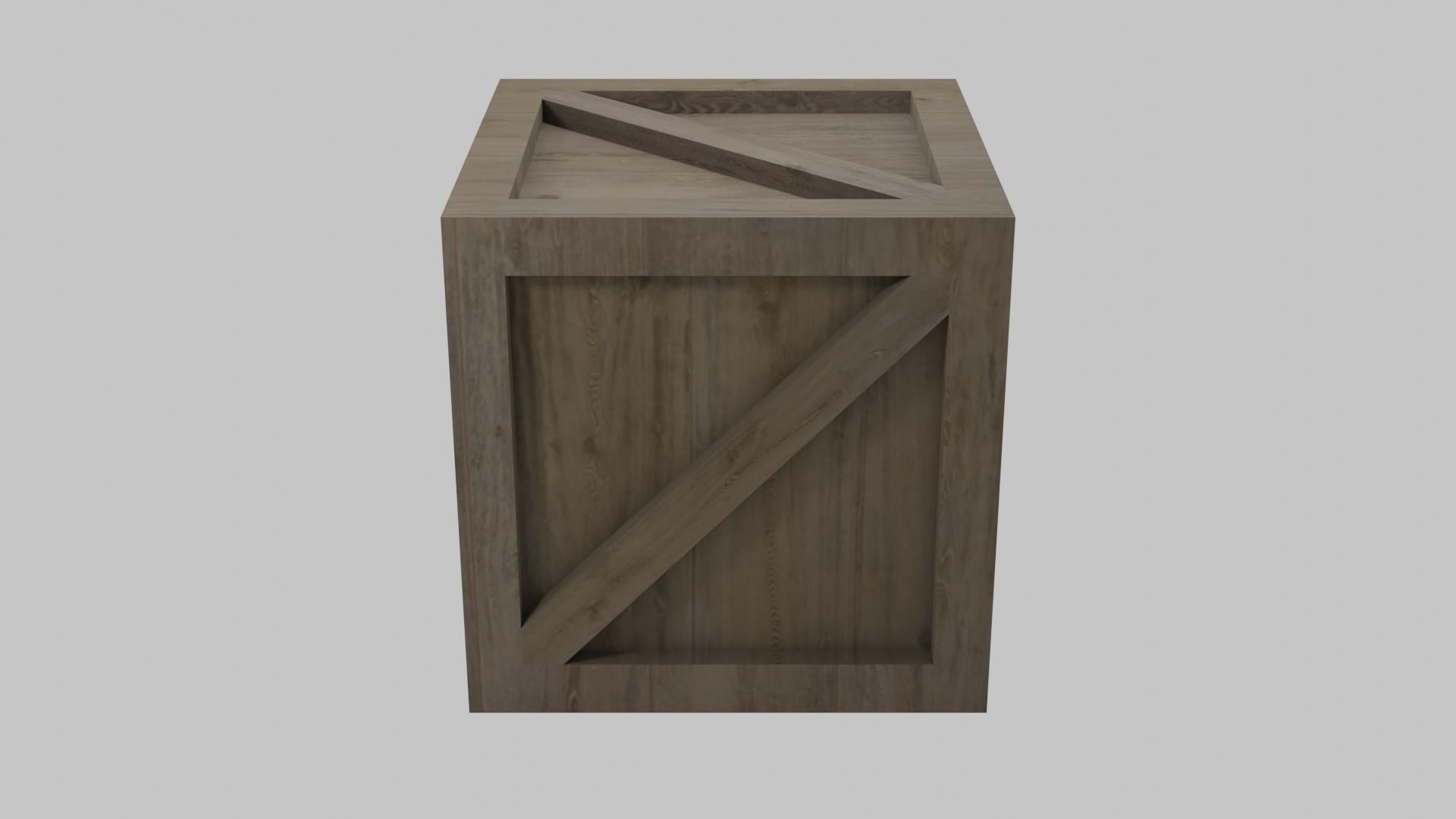 Low Poly Wooden Crate Free low-poly 3D model_5
