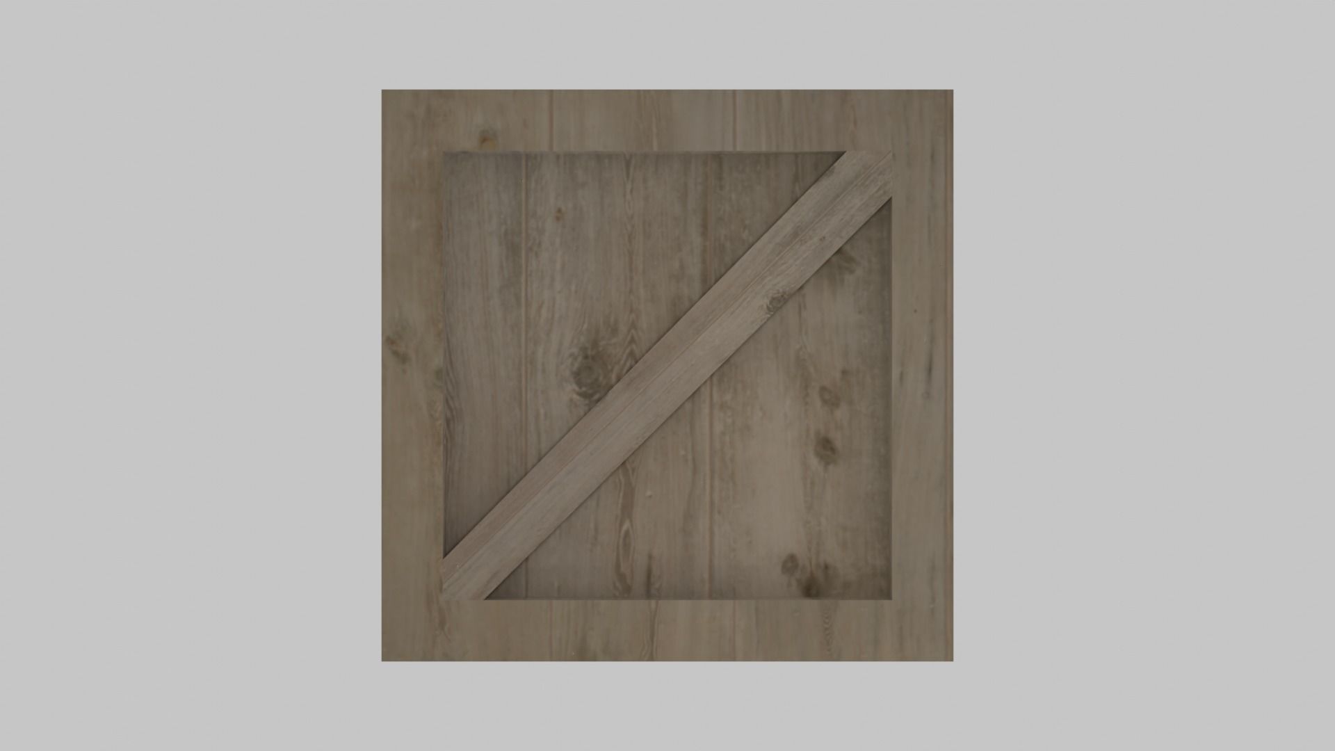 Low Poly Wooden Crate Free low-poly 3D model_6