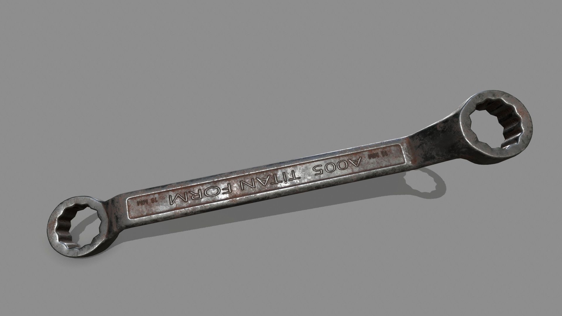 wrench Low-poly 3D model_8