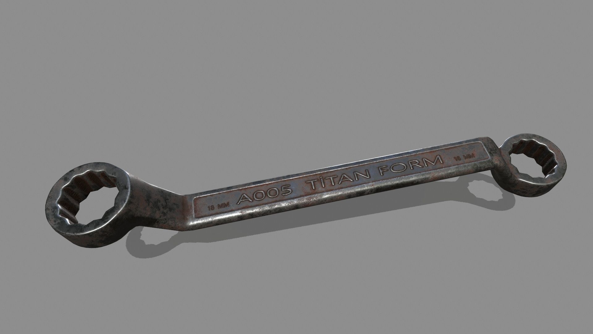 wrench Low-poly 3D model_3