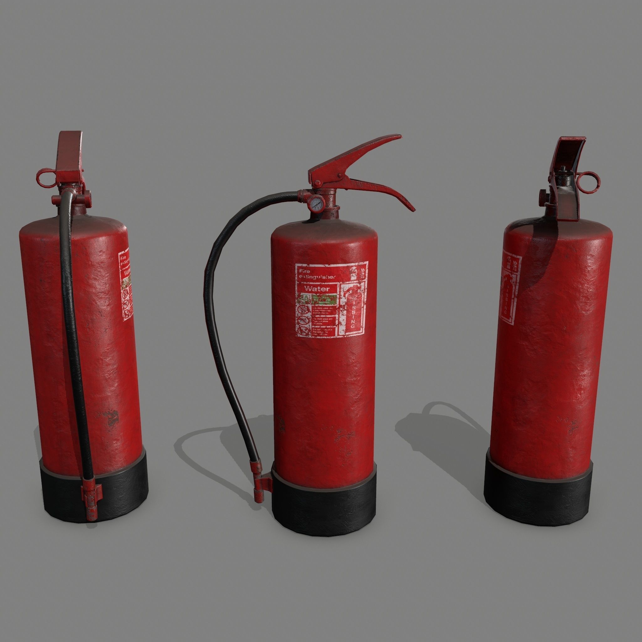 fire extinguisher Low-poly 3D model_1