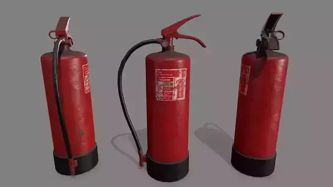 fire extinguisher Low-poly 3D model