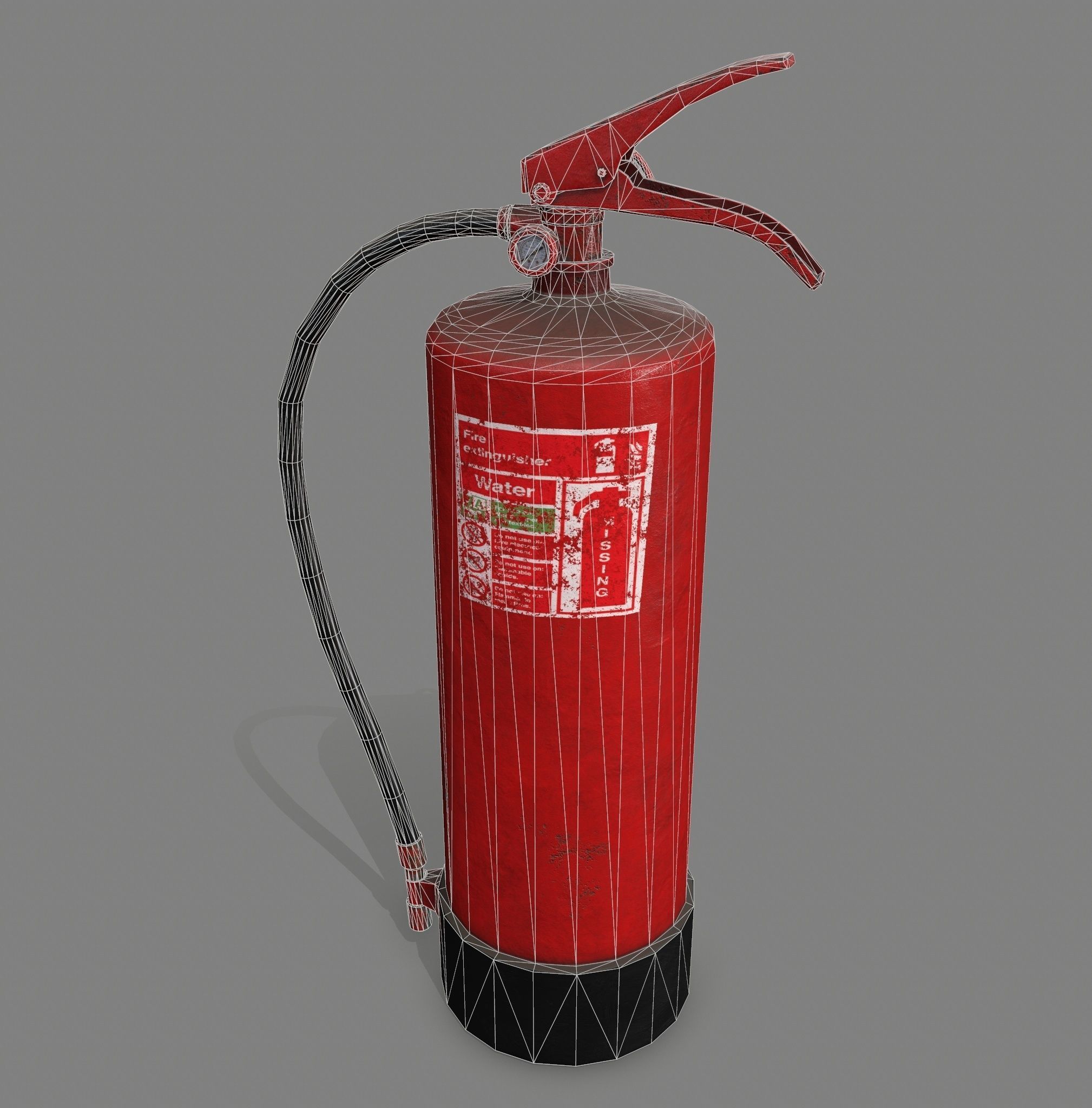 fire extinguisher Low-poly 3D model_9