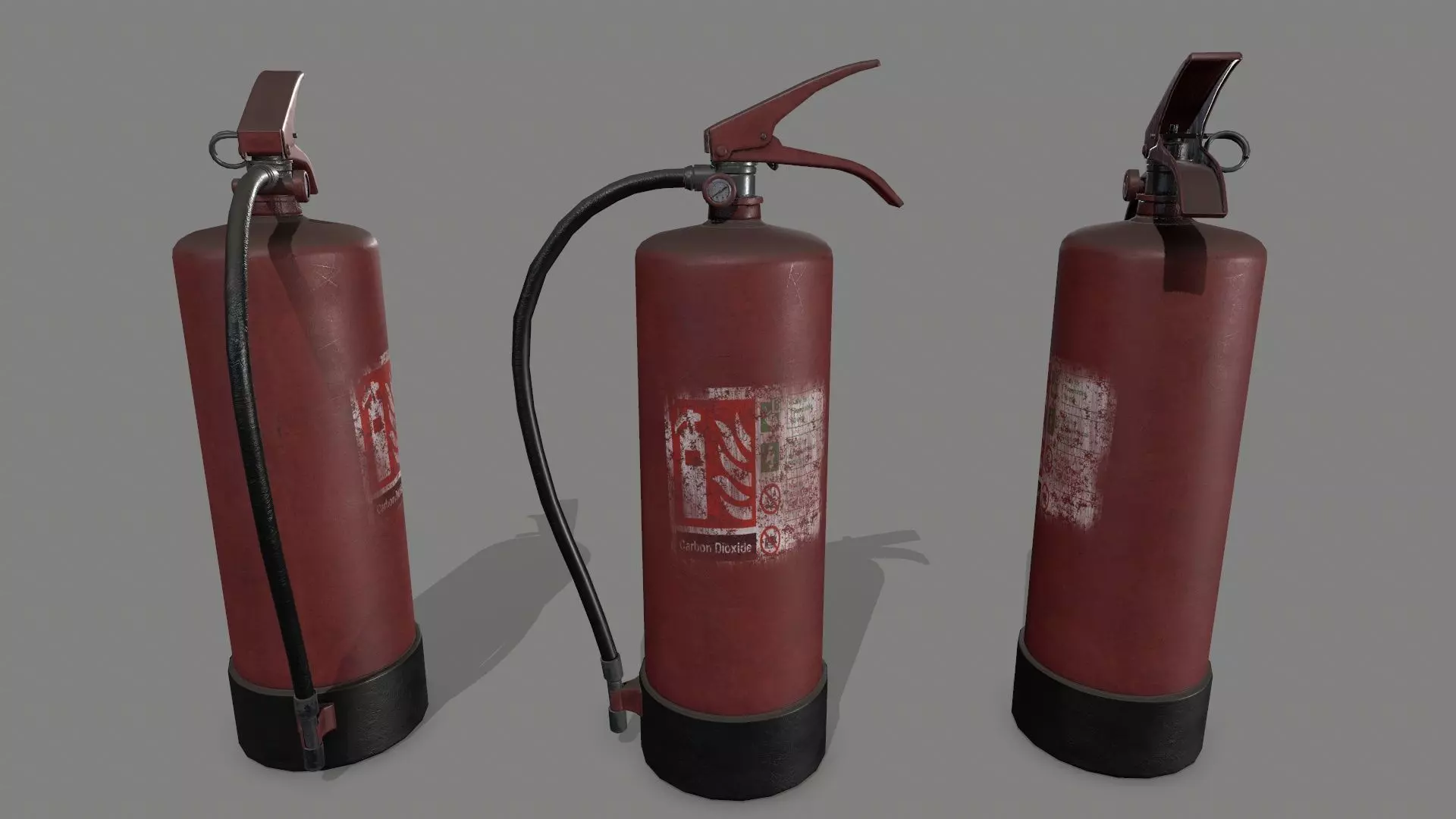 fire extinguisher Low-poly 3D model