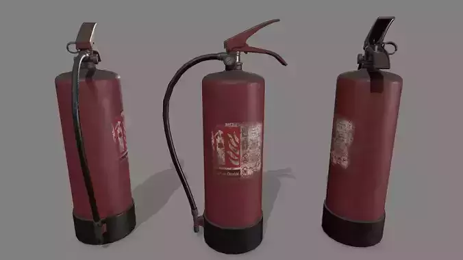 fire extinguisher Low-poly 3D model