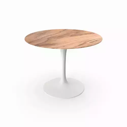 Table wood and white plastic