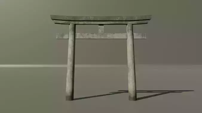 Japanese Stone Torii Gate