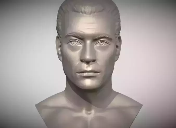 Van Damme Kickboxer bust 3D printing ready stl obj formats
