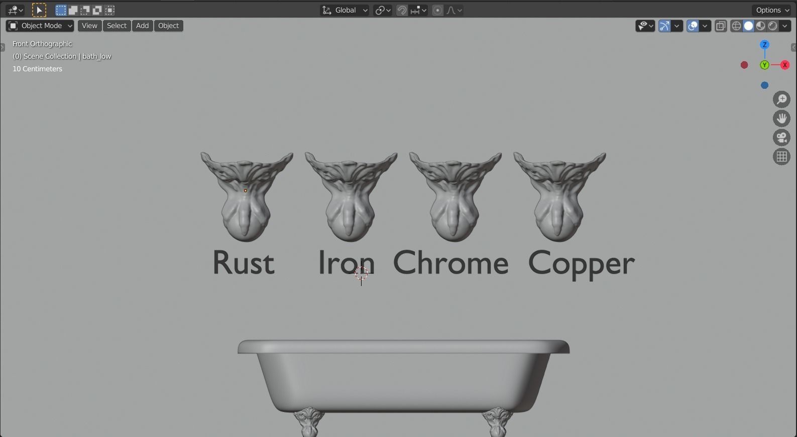 Bath Feet 3D model_15