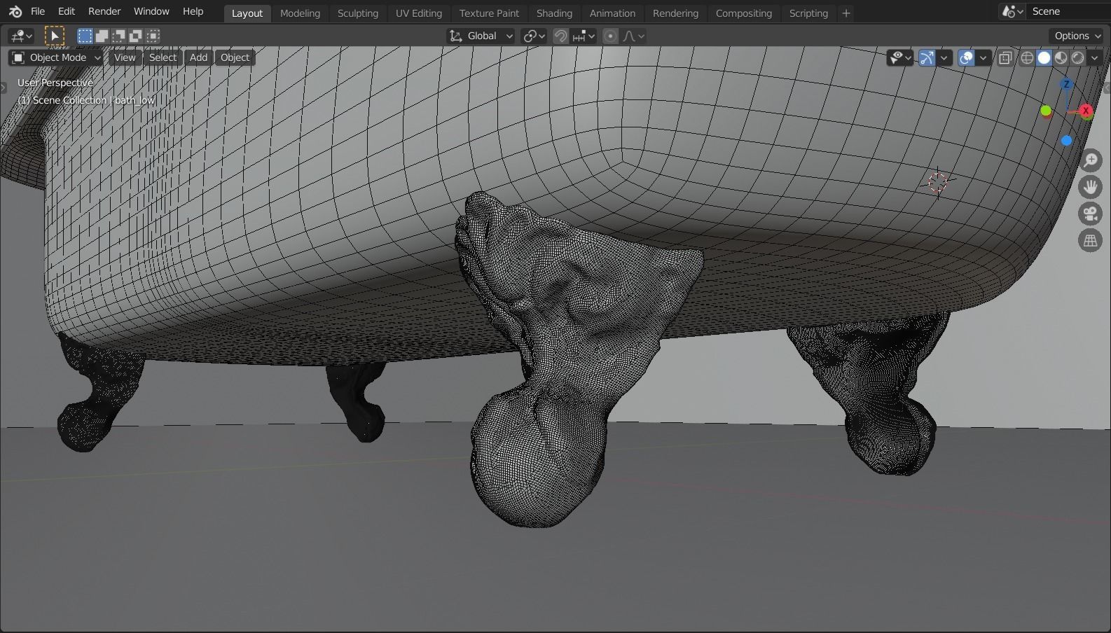 Bath Feet 3D model_14