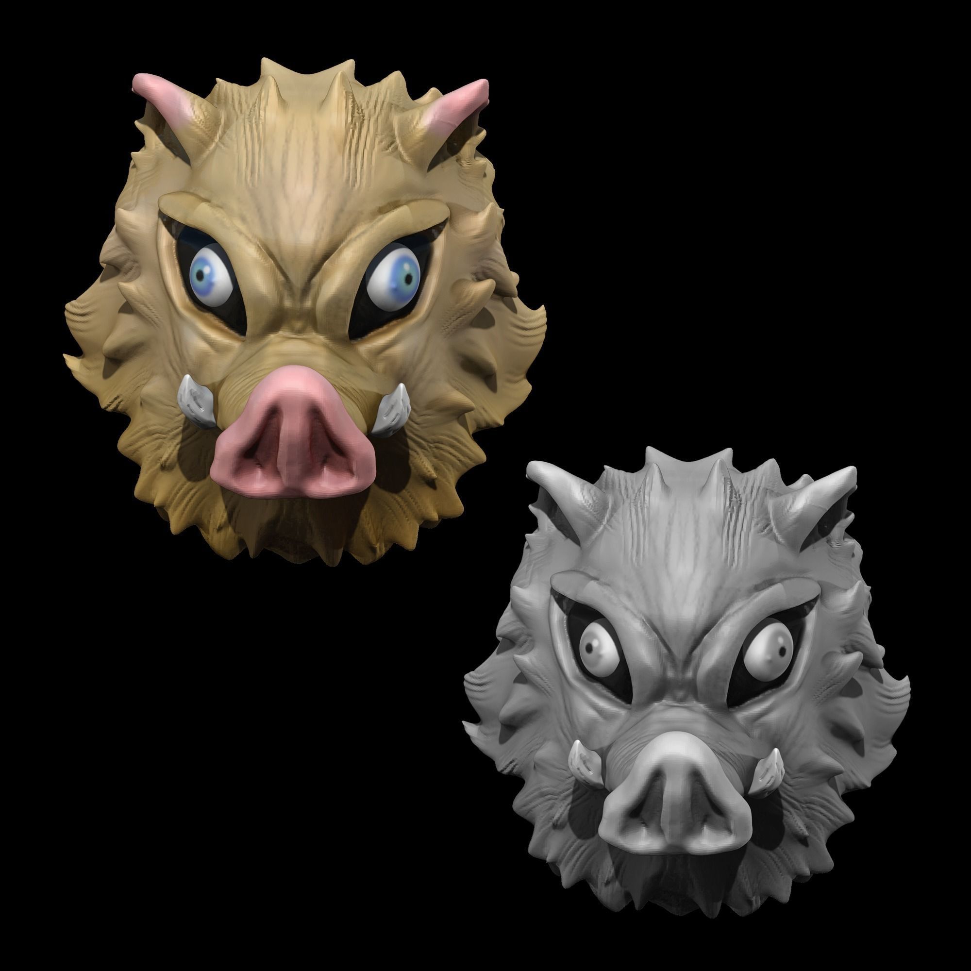 inosuke head 3D print model_4