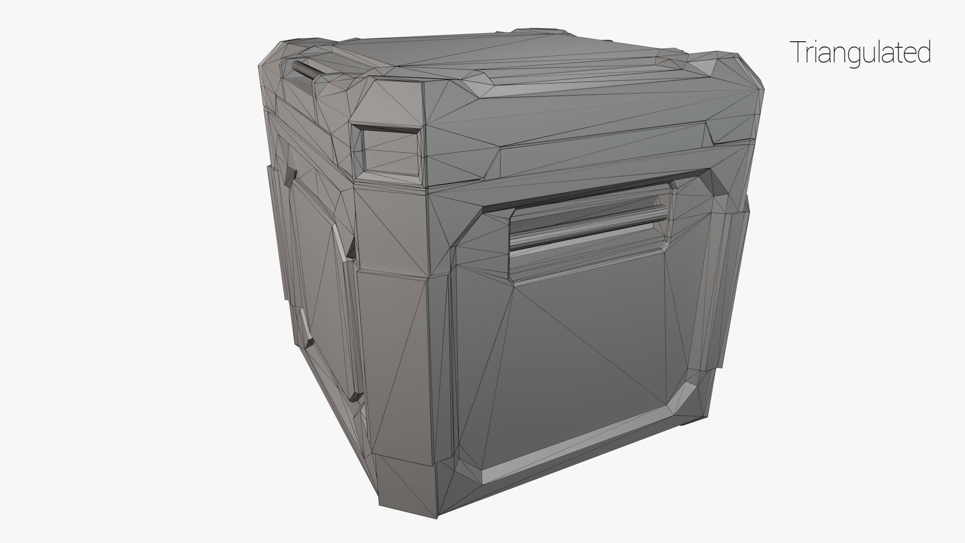 Sci-Fi Crate Low-poly 3D model_7