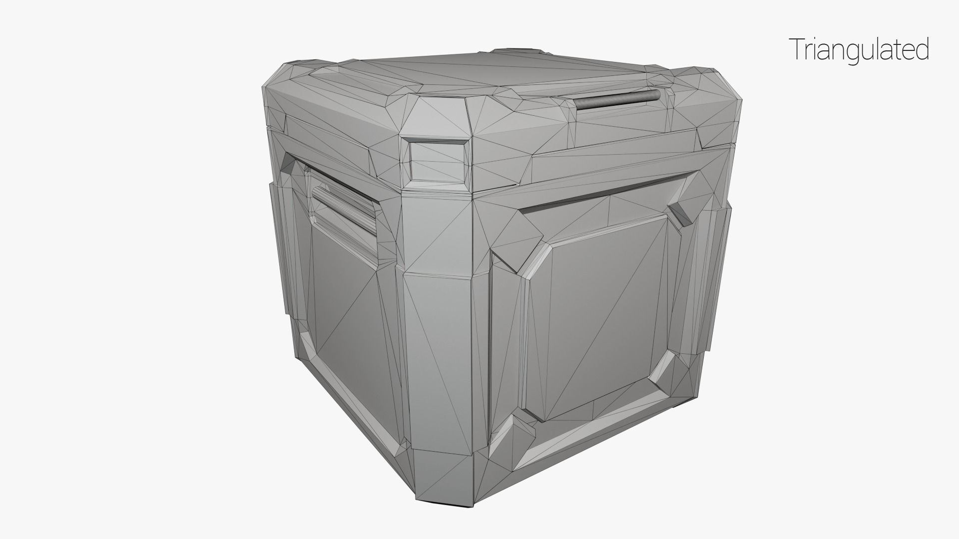 Sci-Fi Crate Low-poly 3D model_8