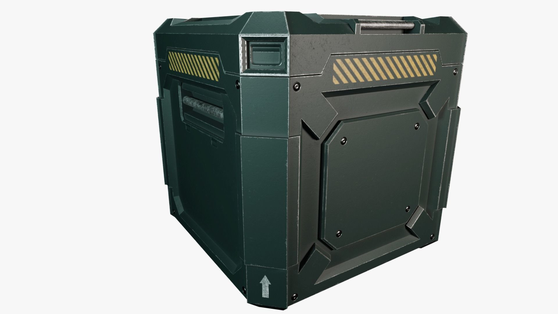 Sci-Fi Crate Low-poly 3D model_2