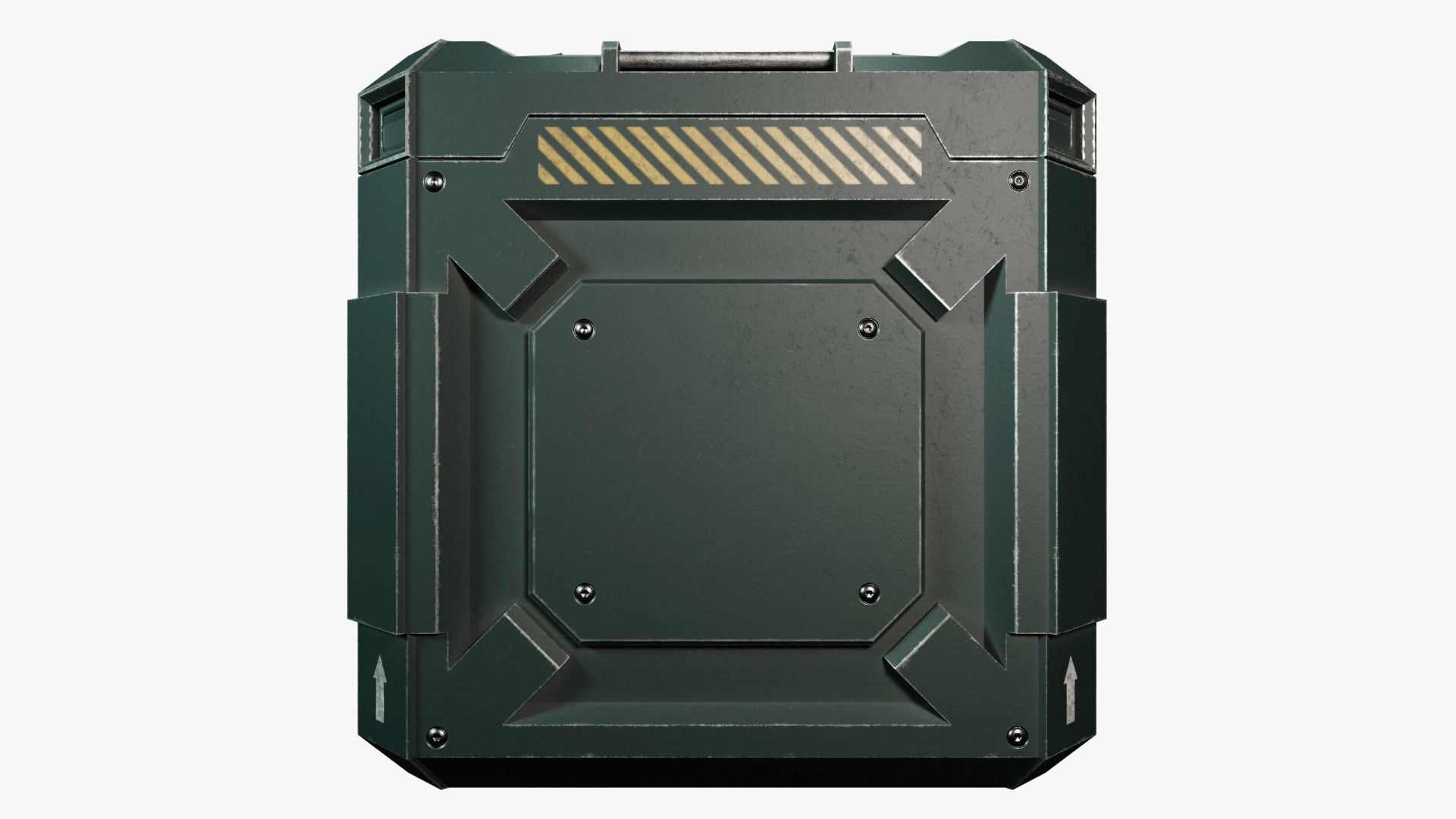 Sci-Fi Crate Low-poly 3D model_3