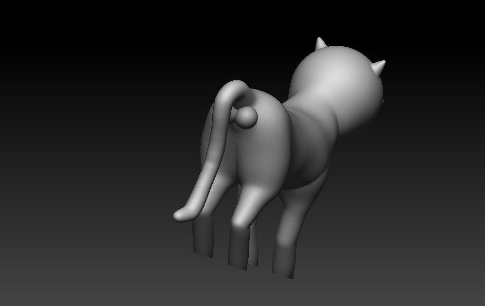 Dumb Cat 3D print model_8