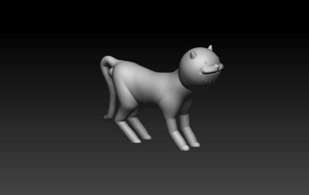Dumb Cat 3D print model_4