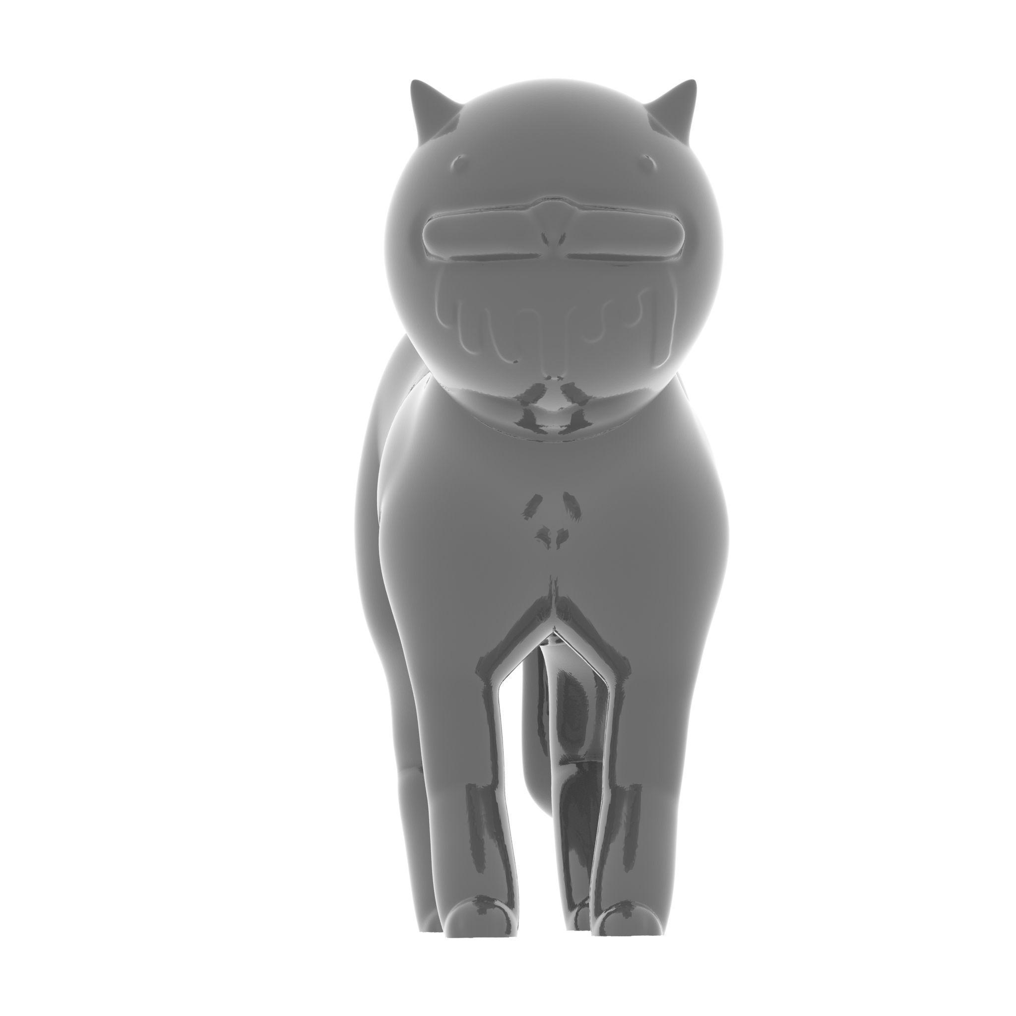 Dumb Cat 3D print model_2