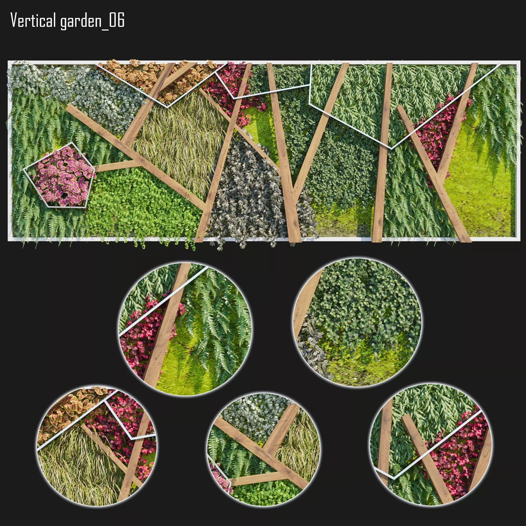 Vertical garden 06 3D model