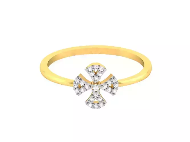 Women flower Band Ring 3dm render detail  3D print model
