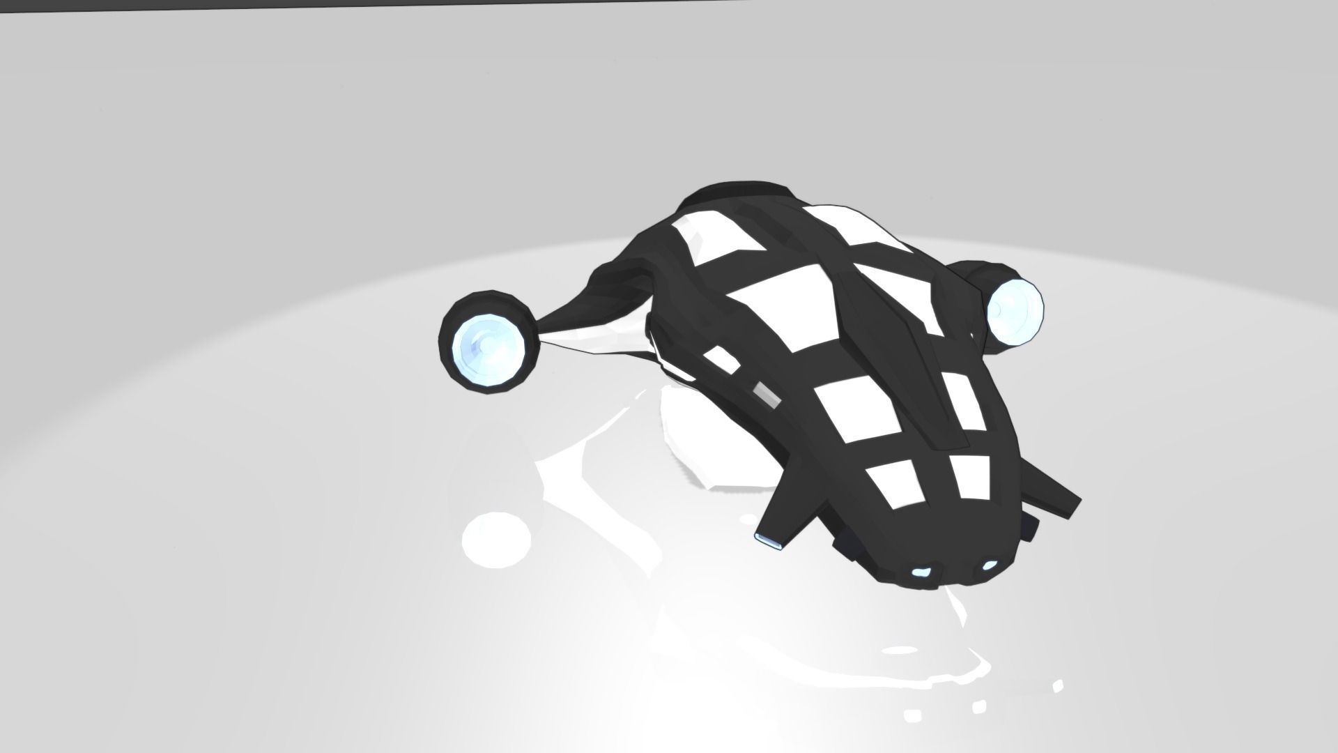 Sci-Fi SpaceShip Low-poly 3D model_4