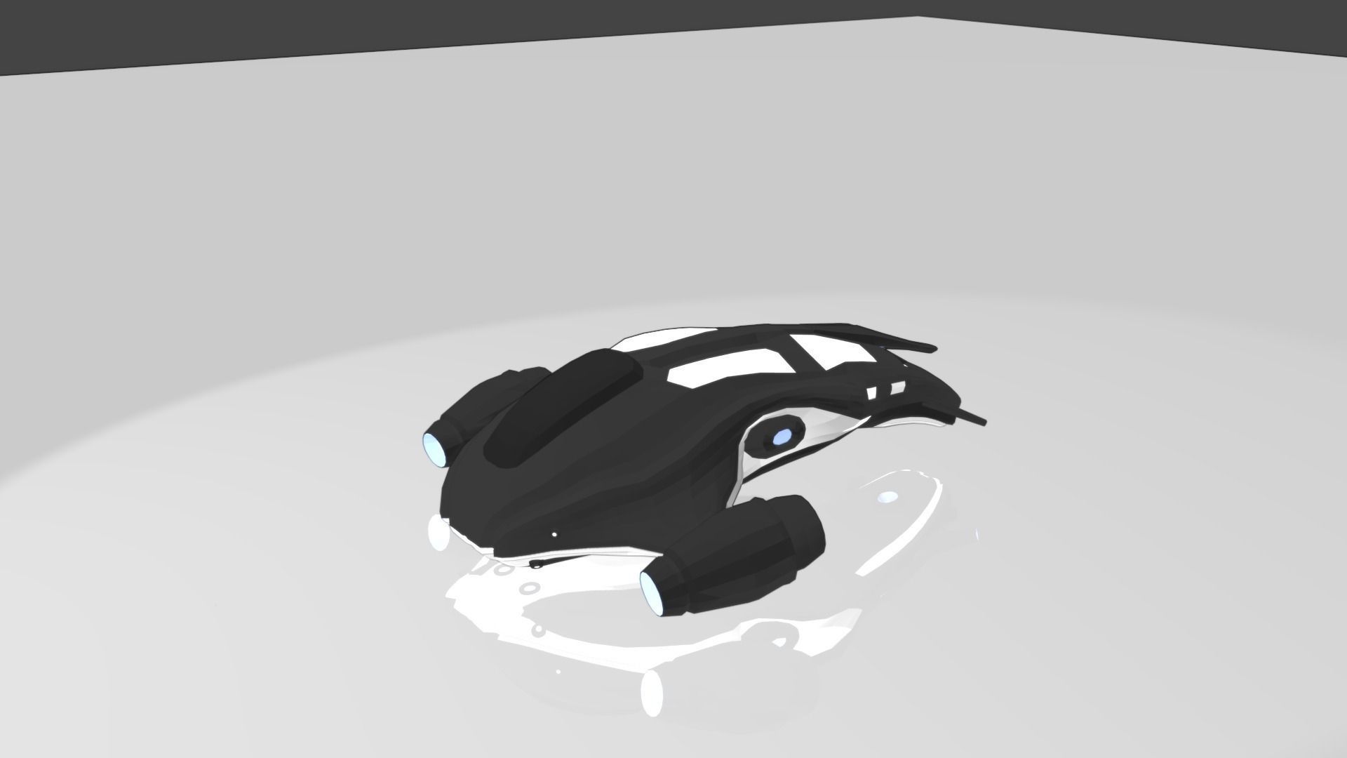 Sci-Fi SpaceShip Low-poly 3D model_1