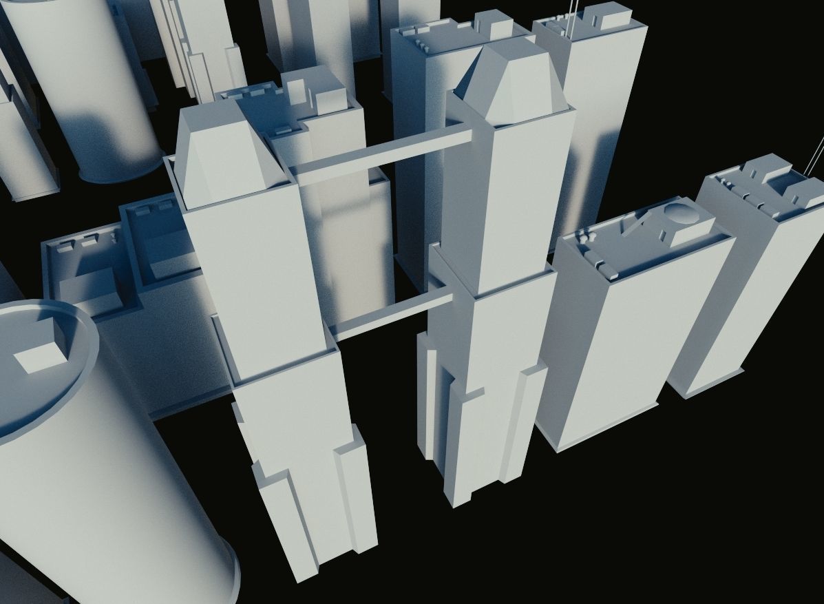 Quick City Building Pack low poly Free low-poly 3D model_3