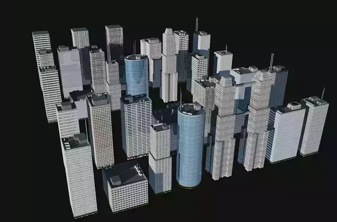 Quick City Building Pack low poly