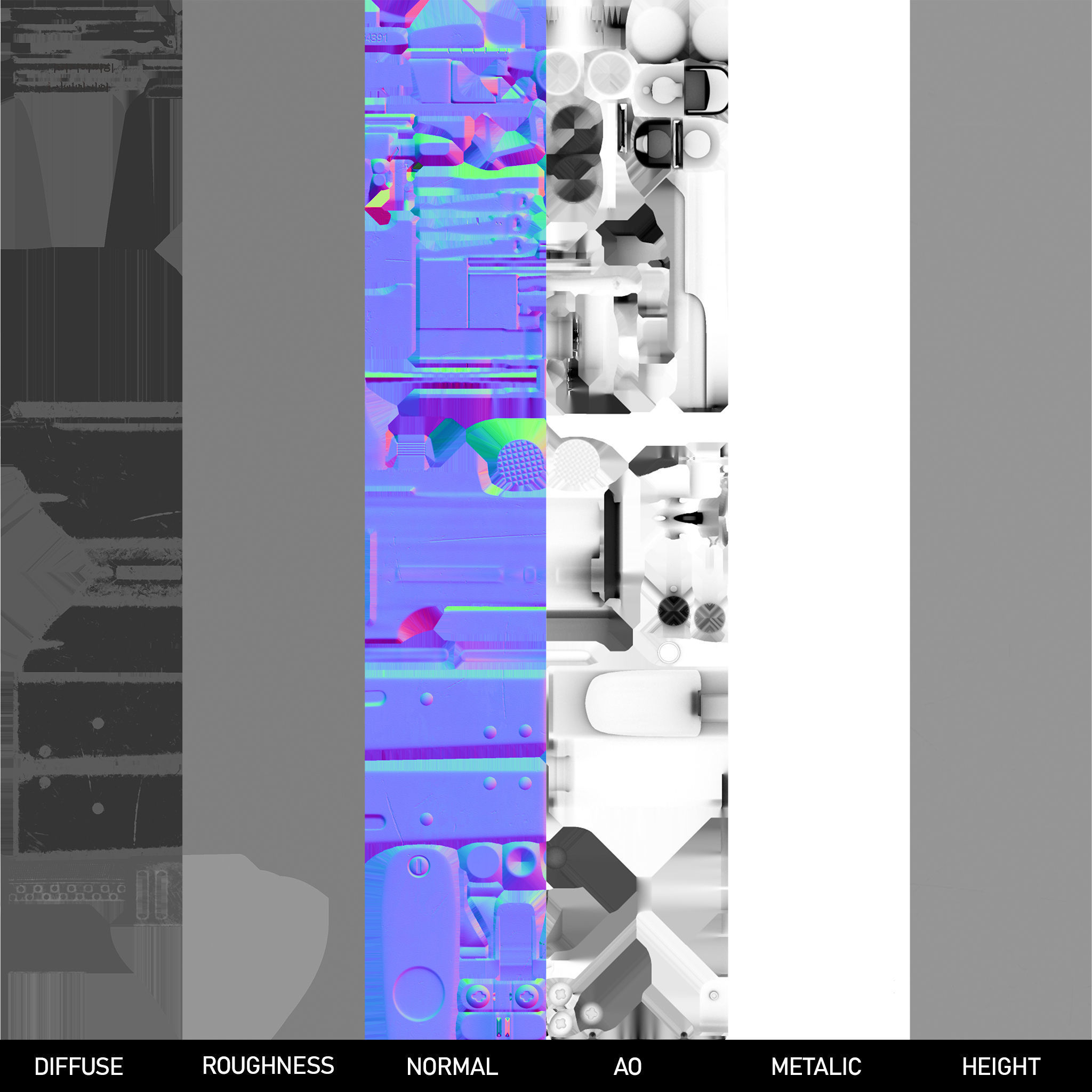 AK47 for Gameasset Low-poly 3D model_4