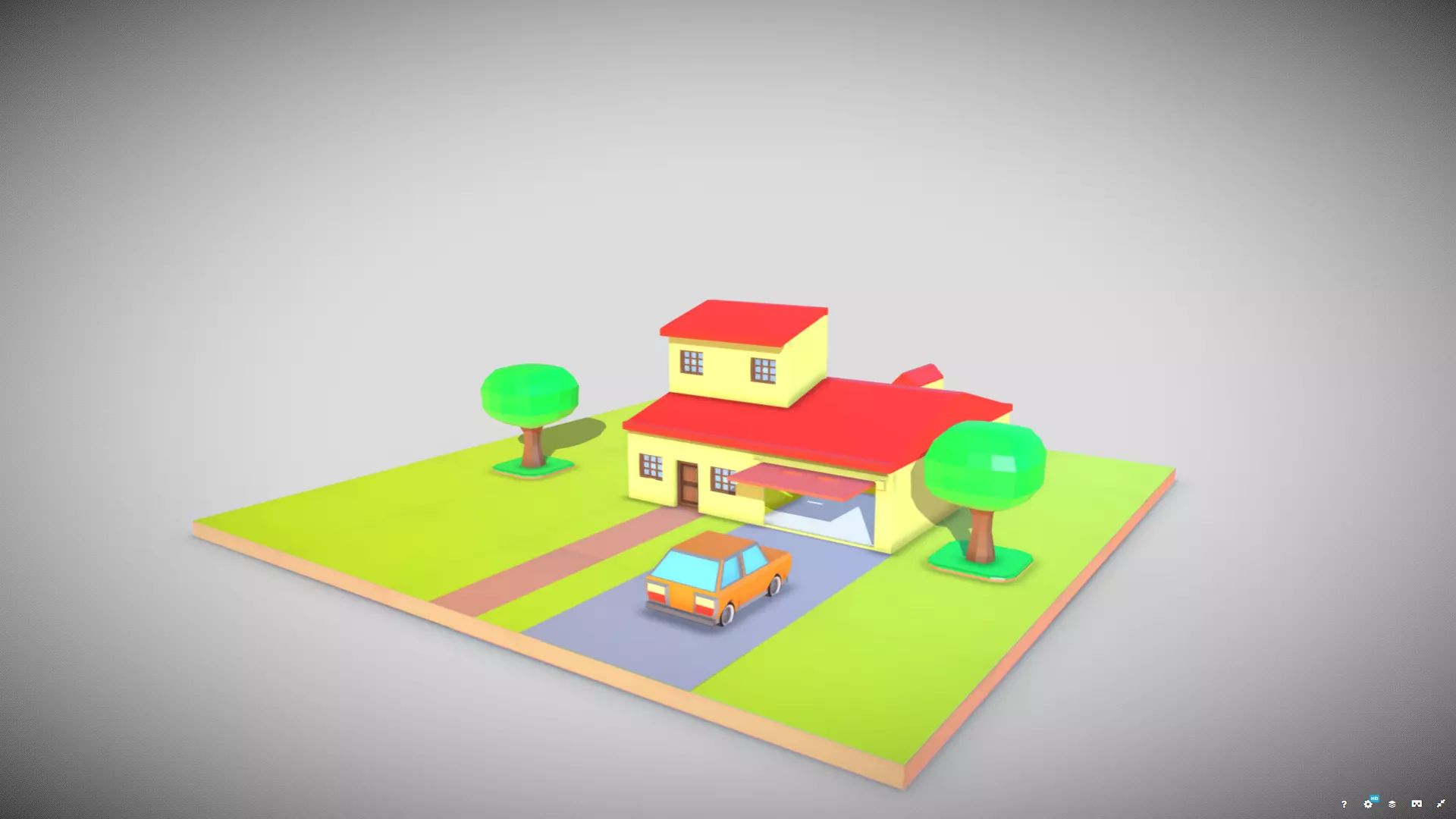 little toy house made with blocks Free 3D print model_0