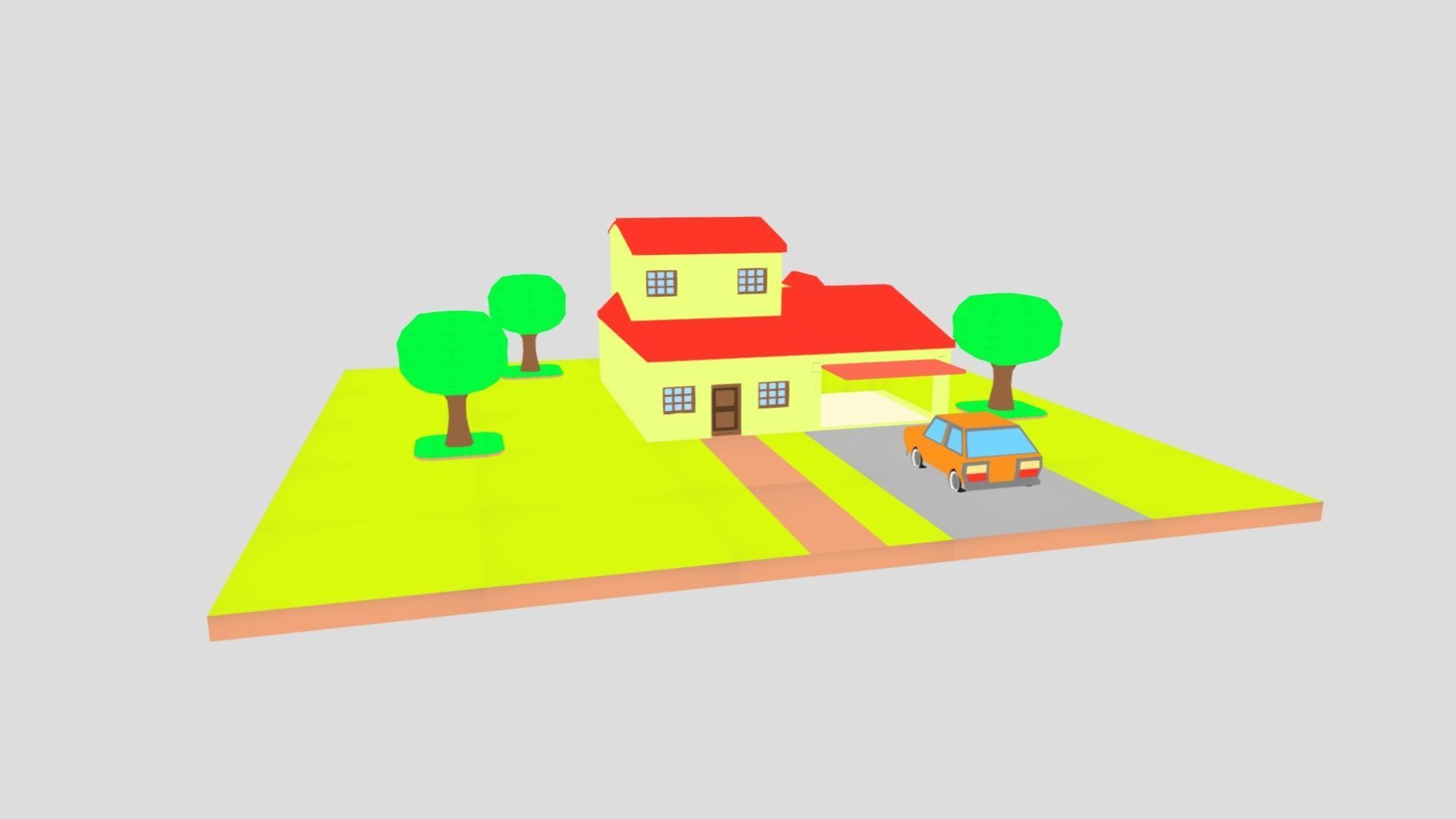 little toy house made with blocks Free 3D print model_8