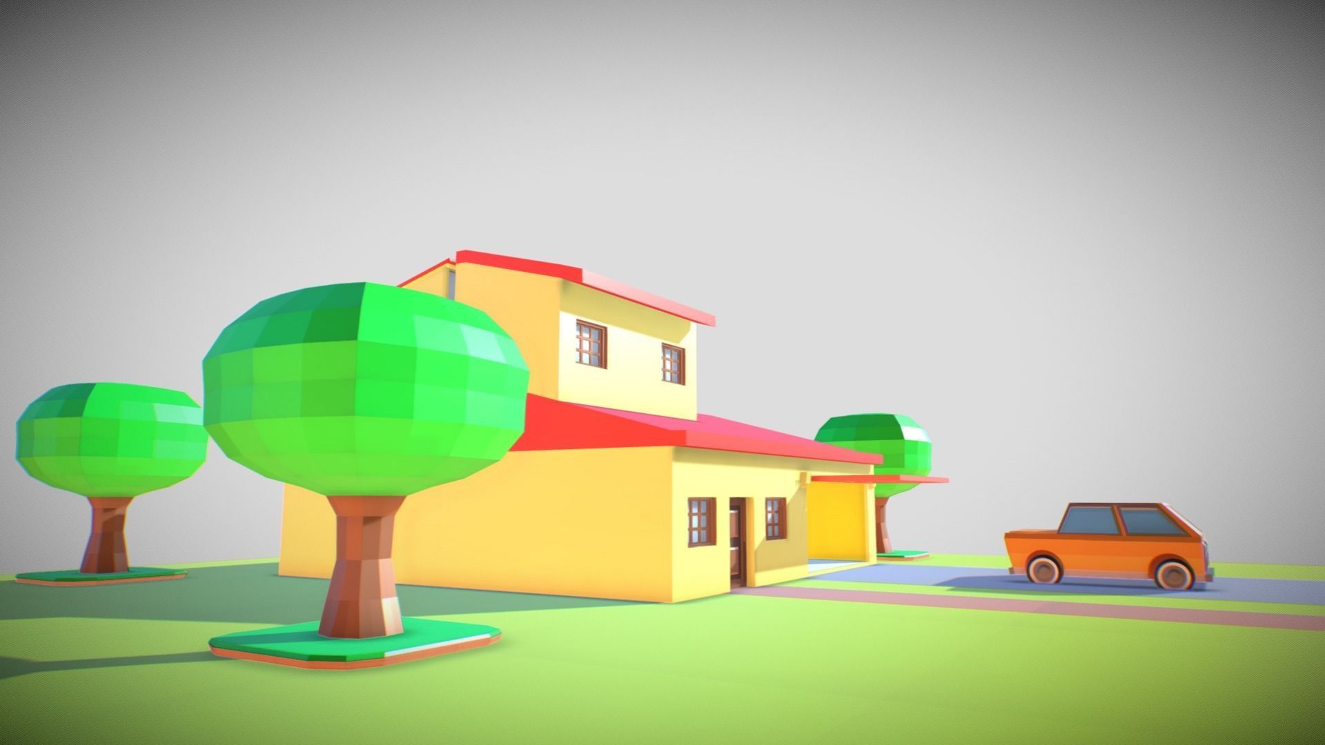 little toy house made with blocks Free 3D print model_3