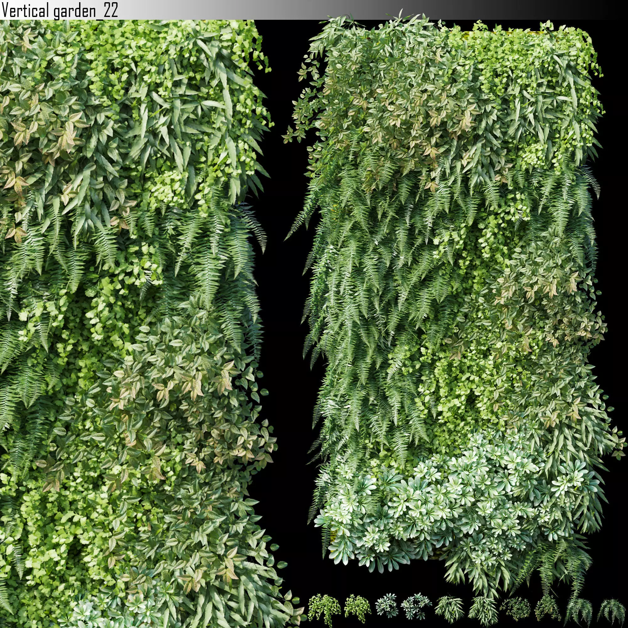 Vertical garden 22 3D model_0