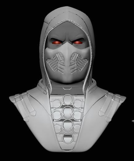 MORTAL KOMBAT SCORPION 3D MODEL 3 D PRINT 3D model_1
