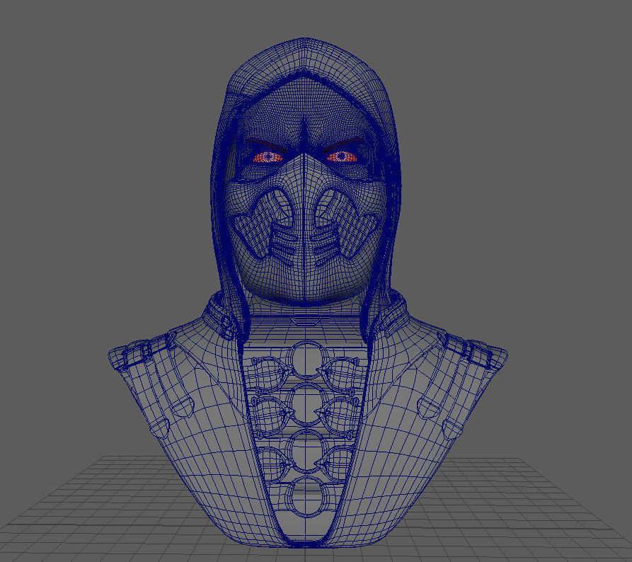 MORTAL KOMBAT SCORPION 3D MODEL 3 D PRINT 3D model_10