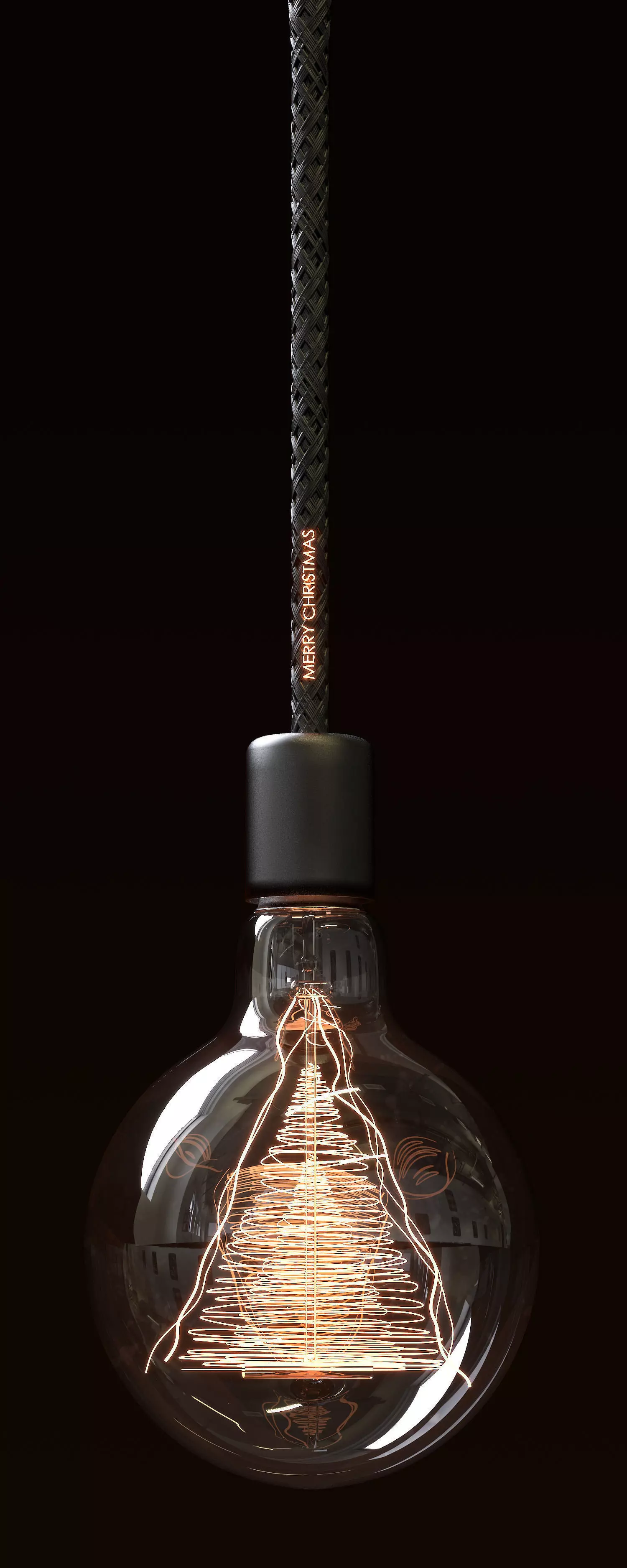 vintage christmas light 3D model_0