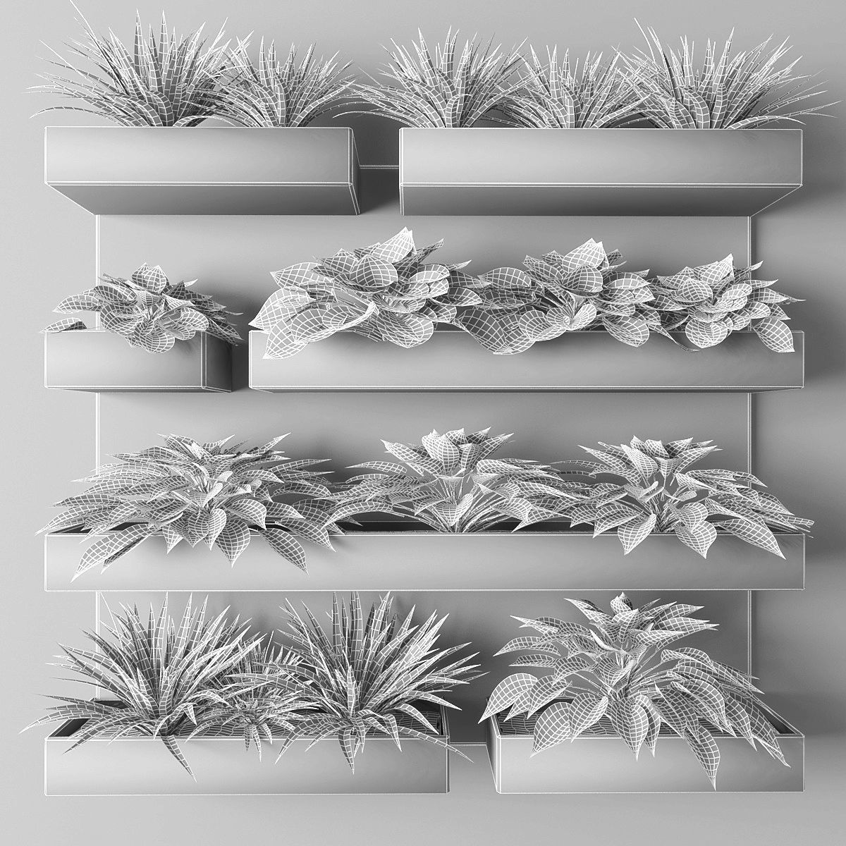 Vertical garden 32 3D model_2