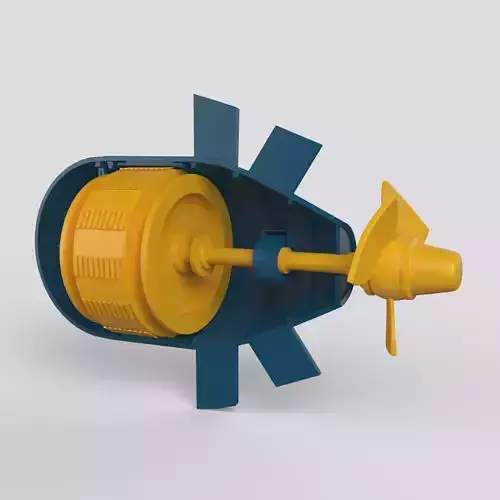 Hydroelectric power station 3D model