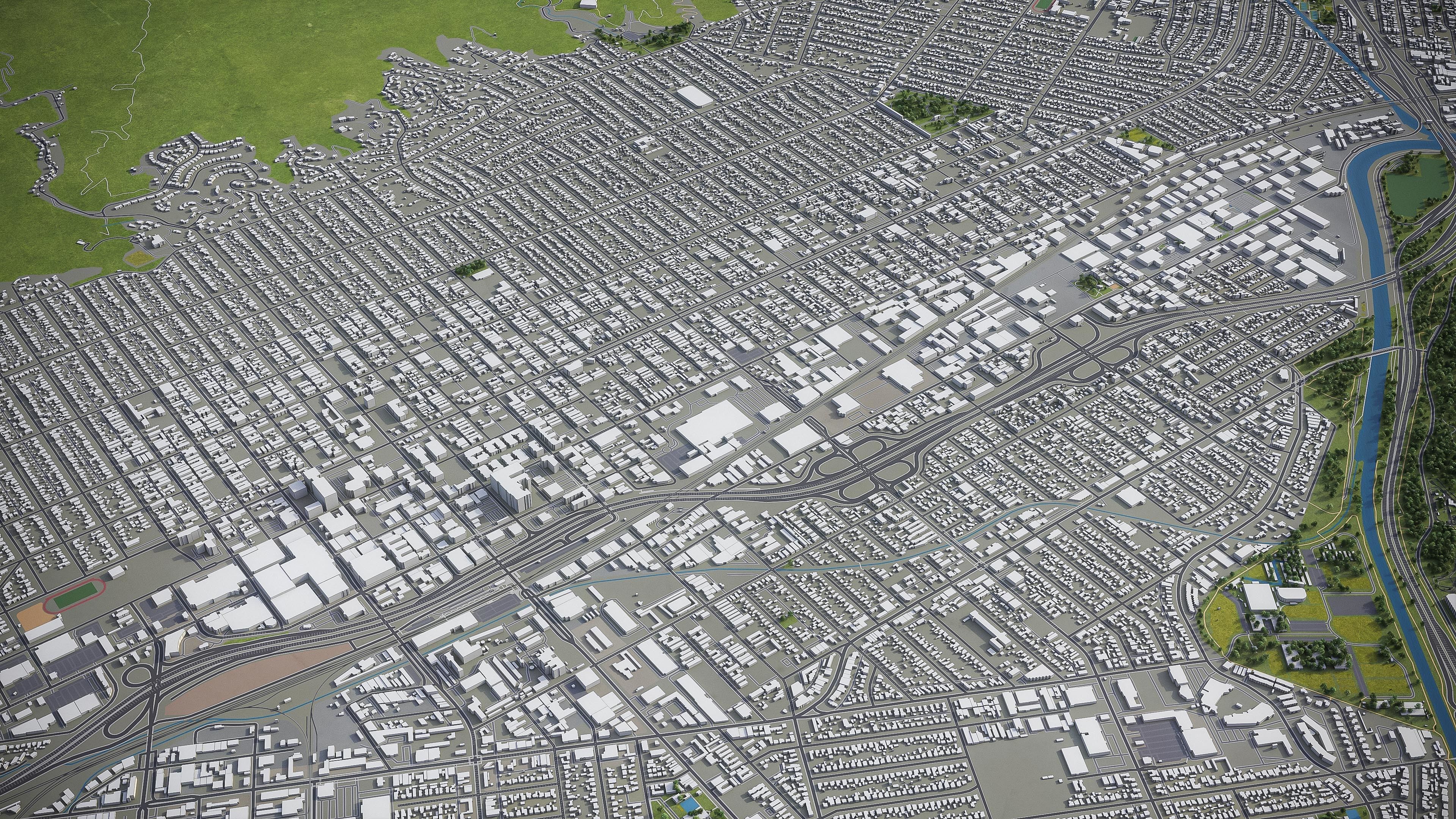 Burbank Low-poly 3D model_7