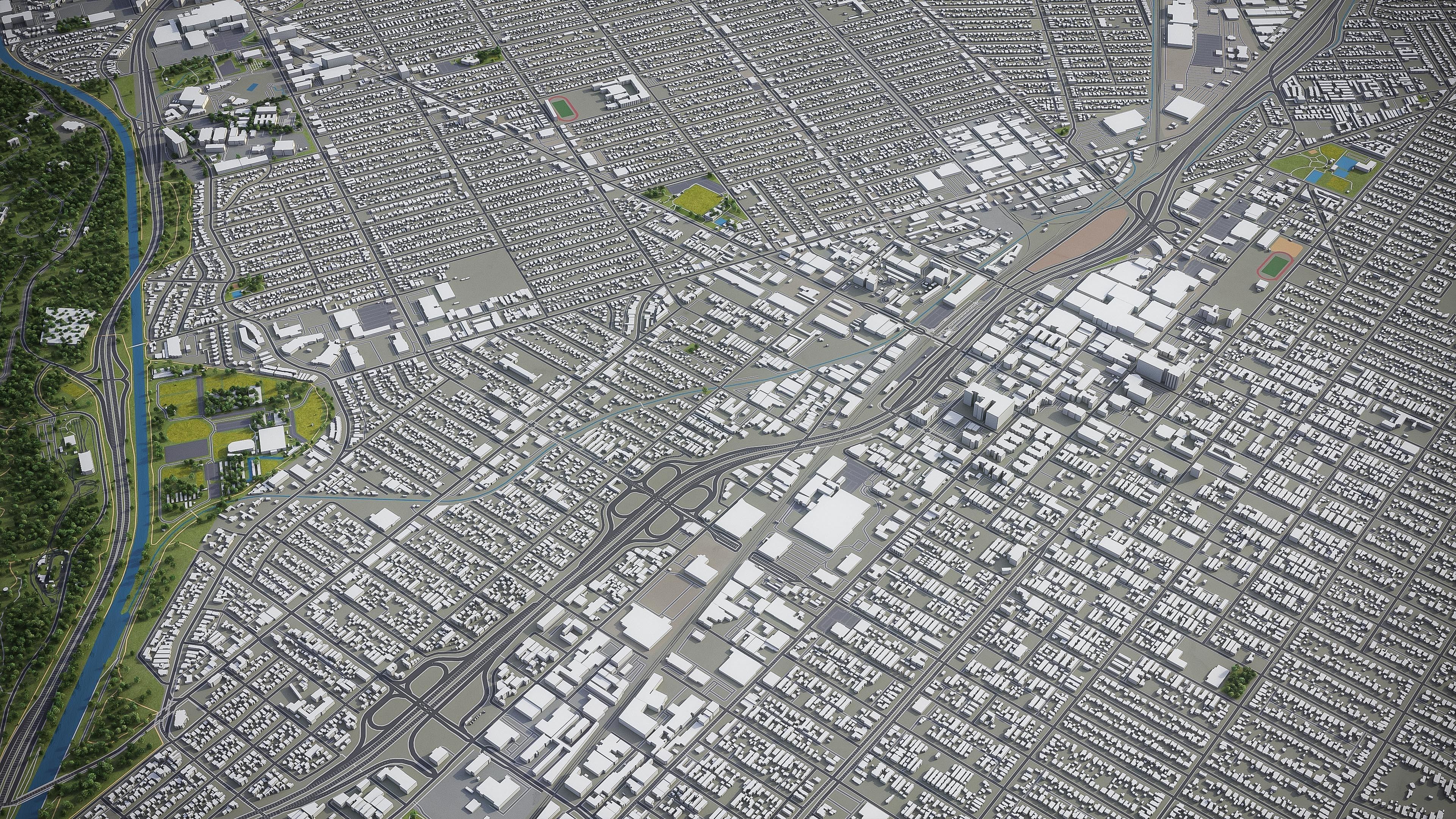 Burbank Low-poly 3D model_4