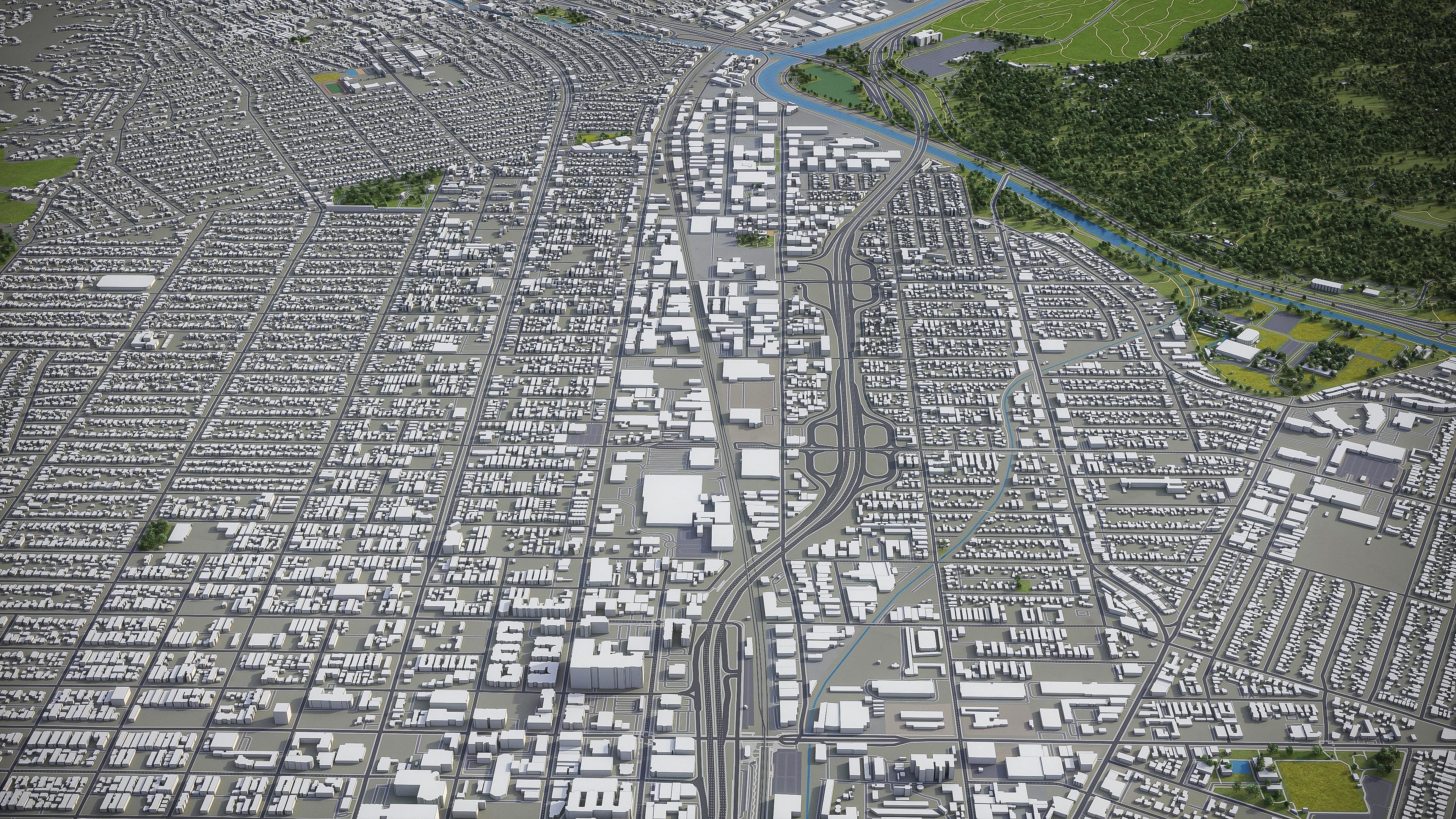 Burbank Low-poly 3D model_6