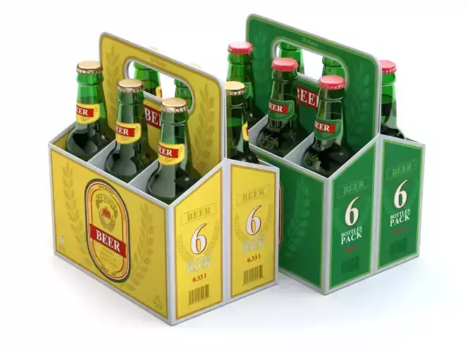 Beer Cardboard Pack 3D model