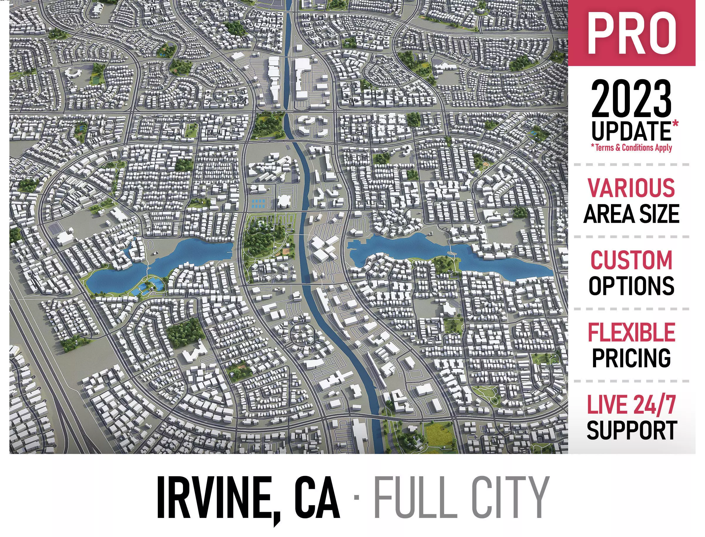 Irvine  Low-poly 3D model_0