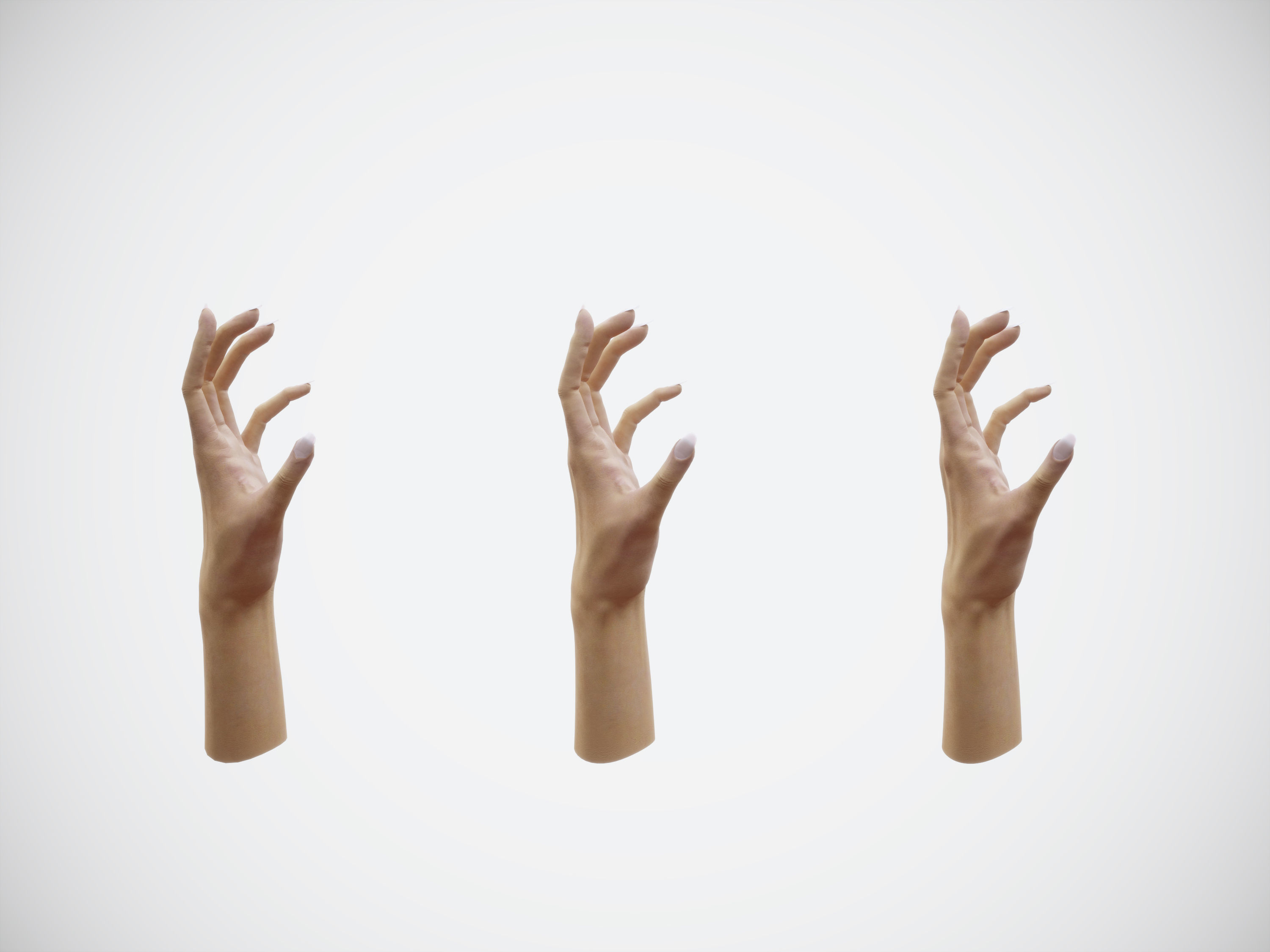 Female Hand Low-poly 3D model_5