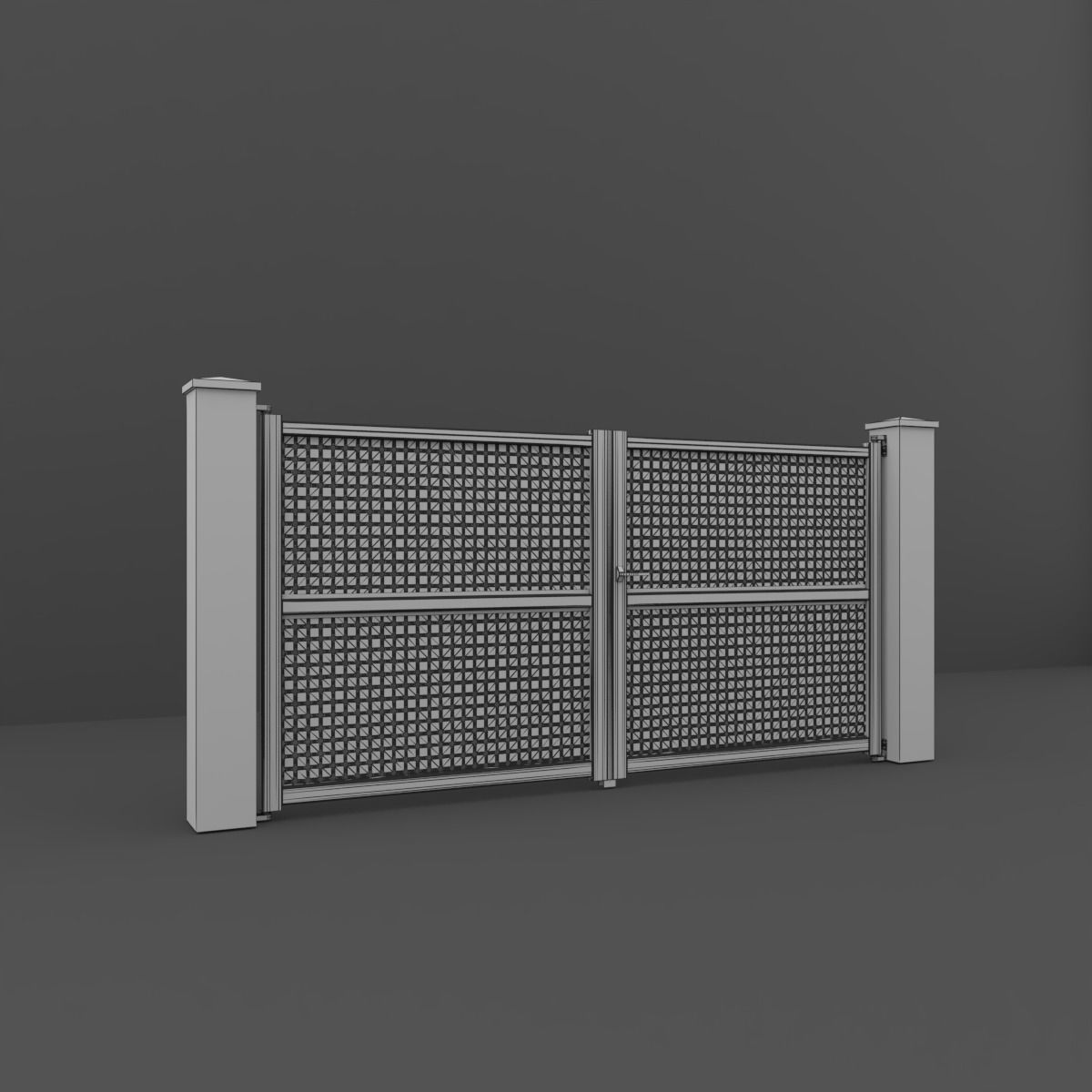 Outdoor Gate 3D model_8