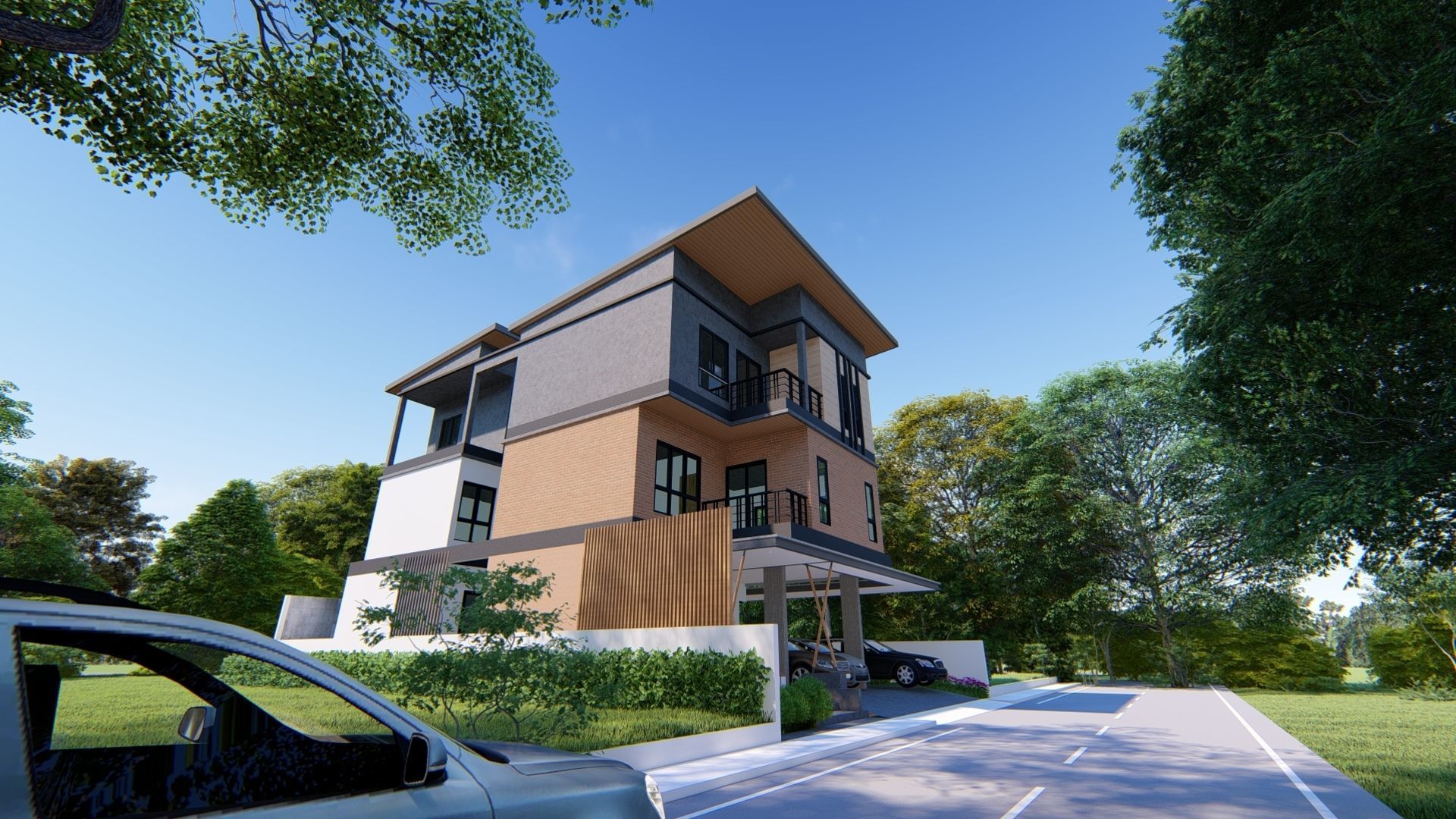 3rd Step Housing For 1 Family with Simple Structure Analysis 3D model_2